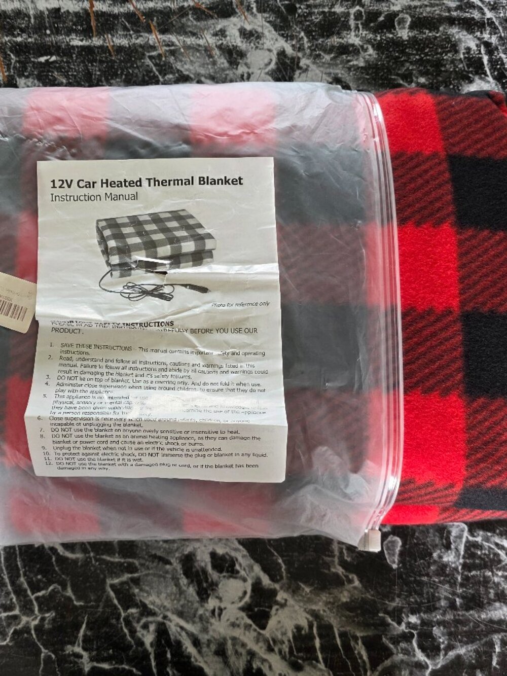 Plug in car blanket